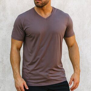 NWOT Men's 90 Degree by Reflex Classic V Neck Stretchy Fitted Tee Shirt